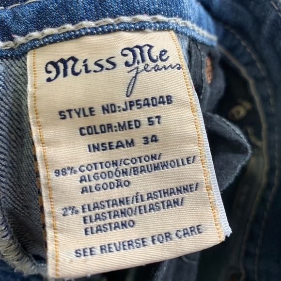 Miss Me Cross Embellished Boot Cut Jeans Size 27 - Picture 10 of 10